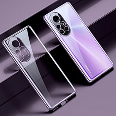 Silikon Schutzhülle Ultra Dünn Flexible Tasche Durchsichtig Transparent H06 für Huawei Nova 8 Pro 5G Violett