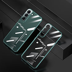 Silikon Schutzhülle Ultra Dünn Flexible Tasche Durchsichtig Transparent H06 für Samsung Galaxy S22 Plus 5G Grün