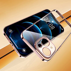 Silikon Schutzhülle Ultra Dünn Flexible Tasche Durchsichtig Transparent H07 für Apple iPhone 14 Rosegold