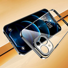 Silikon Schutzhülle Ultra Dünn Flexible Tasche Durchsichtig Transparent H07 für Apple iPhone 14 Schwarz