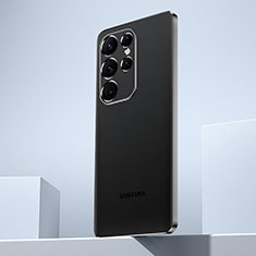 Silikon Schutzhülle Ultra Dünn Flexible Tasche Durchsichtig Transparent H07 für Samsung Galaxy S22 Ultra 5G Schwarz