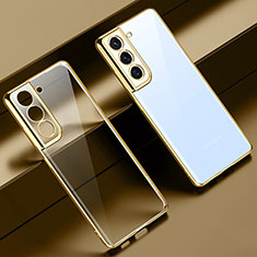 Silikon Schutzhülle Ultra Dünn Flexible Tasche Durchsichtig Transparent H08 für Samsung Galaxy S23 5G Gold