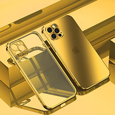 Silikon Schutzhülle Ultra Dünn Flexible Tasche Durchsichtig Transparent H11 für Apple iPhone 13 Pro Max Gold