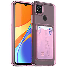 Silikon Schutzhülle Ultra Dünn Flexible Tasche Durchsichtig Transparent HD1 für Xiaomi Redmi 9 Activ Rosa