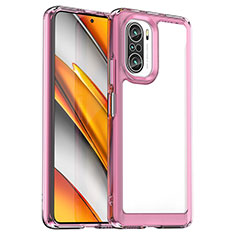 Silikon Schutzhülle Ultra Dünn Flexible Tasche Durchsichtig Transparent JS2 für Xiaomi Redmi K40 Pro 5G Rosa