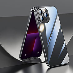 Silikon Schutzhülle Ultra Dünn Flexible Tasche Durchsichtig Transparent LD2 für Apple iPhone 13 Pro Max Schwarz