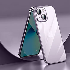 Silikon Schutzhülle Ultra Dünn Flexible Tasche Durchsichtig Transparent LD2 für Apple iPhone 14 Violett