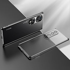 Silikon Schutzhülle Ultra Dünn Flexible Tasche Durchsichtig Transparent LD2 für Huawei Honor 70 Pro 5G Schwarz