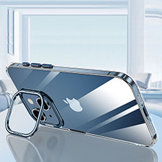 Silikon Schutzhülle Ultra Dünn Flexible Tasche Durchsichtig Transparent LD6 für Apple iPhone 14 Plus Blau