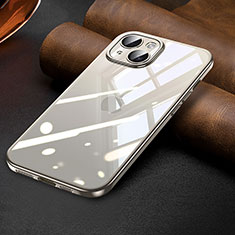 Silikon Schutzhülle Ultra Dünn Flexible Tasche Durchsichtig Transparent LD7 für Apple iPhone 14 Grau