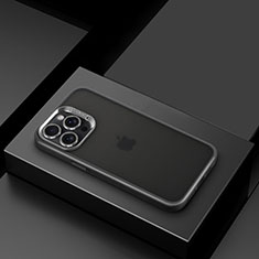 Silikon Schutzhülle Ultra Dünn Flexible Tasche Durchsichtig Transparent LD8 für Apple iPhone 14 Pro Max Schwarz