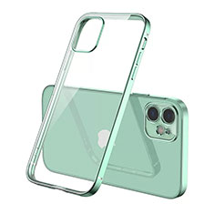 Silikon Schutzhülle Ultra Dünn Flexible Tasche Durchsichtig Transparent N01 für Apple iPhone 12 Mini Minzgrün