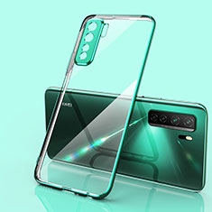 Silikon Schutzhülle Ultra Dünn Flexible Tasche Durchsichtig Transparent S01 für Huawei P40 Lite 5G Grün