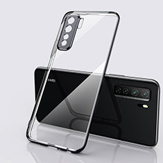 Silikon Schutzhülle Ultra Dünn Flexible Tasche Durchsichtig Transparent S01 für Huawei P40 Lite 5G Schwarz