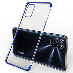 Silikon Schutzhülle Ultra Dünn Flexible Tasche Durchsichtig Transparent S01 für Oppo A52 Blau