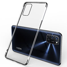 Silikon Schutzhülle Ultra Dünn Flexible Tasche Durchsichtig Transparent S01 für Oppo A72 Schwarz