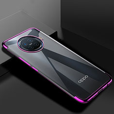 Silikon Schutzhülle Ultra Dünn Flexible Tasche Durchsichtig Transparent S01 für Oppo Ace2 Violett