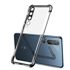 Silikon Schutzhülle Ultra Dünn Flexible Tasche Durchsichtig Transparent S01 für Xiaomi Mi 10 Schwarz