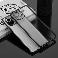 Silikon Schutzhülle Ultra Dünn Flexible Tasche Durchsichtig Transparent S01 für Xiaomi Mi 11 Lite 4G Schwarz