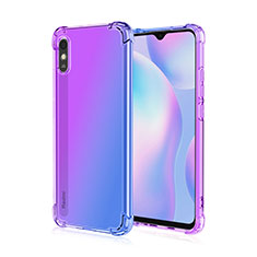 Silikon Schutzhülle Ultra Dünn Flexible Tasche Durchsichtig Transparent S01 für Xiaomi Redmi 9A Violett