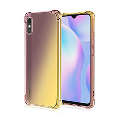 Silikon Schutzhülle Ultra Dünn Flexible Tasche Durchsichtig Transparent S01 für Xiaomi Redmi 9i Braun