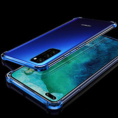 Silikon Schutzhülle Ultra Dünn Flexible Tasche Durchsichtig Transparent S02 für Huawei Honor View 30 5G Blau