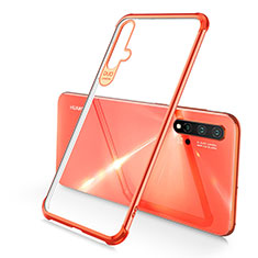 Silikon Schutzhülle Ultra Dünn Flexible Tasche Durchsichtig Transparent S02 für Huawei Nova 5 Pro Orange