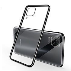 Silikon Schutzhülle Ultra Dünn Flexible Tasche Durchsichtig Transparent S02 für Huawei Nova 7i Schwarz