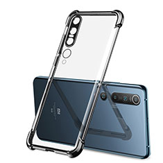 Silikon Schutzhülle Ultra Dünn Flexible Tasche Durchsichtig Transparent S02 für Xiaomi Mi 10 Pro Schwarz