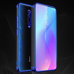 Silikon Schutzhülle Ultra Dünn Flexible Tasche Durchsichtig Transparent S02 für Xiaomi Redmi K20 Pro Blau