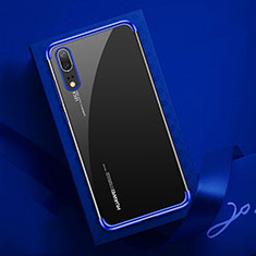 Silikon Schutzhülle Ultra Dünn Flexible Tasche Durchsichtig Transparent S03 für Huawei P20 Blau