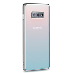 Silikon Schutzhülle Ultra Dünn Flexible Tasche Durchsichtig Transparent S03 für Samsung Galaxy S10e Silber