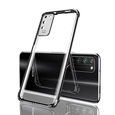 Silikon Schutzhülle Ultra Dünn Flexible Tasche Durchsichtig Transparent S04 für Huawei Honor X10 5G Schwarz