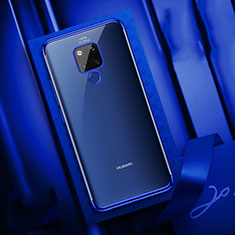 Silikon Schutzhülle Ultra Dünn Flexible Tasche Durchsichtig Transparent S04 für Huawei Mate 20 X 5G Blau
