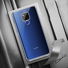 Silikon Schutzhülle Ultra Dünn Flexible Tasche Durchsichtig Transparent S04 für Huawei Mate 20 X 5G Silber