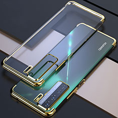 Silikon Schutzhülle Ultra Dünn Flexible Tasche Durchsichtig Transparent S04 für Huawei Nova 7 SE 5G Gold