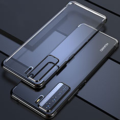 Silikon Schutzhülle Ultra Dünn Flexible Tasche Durchsichtig Transparent S04 für Huawei Nova 7 SE 5G Schwarz