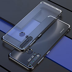 Silikon Schutzhülle Ultra Dünn Flexible Tasche Durchsichtig Transparent S04 für Huawei P20 Lite (2019) Schwarz