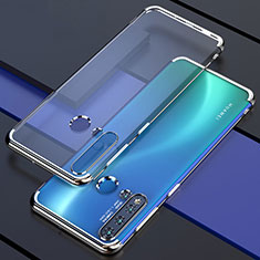 Silikon Schutzhülle Ultra Dünn Flexible Tasche Durchsichtig Transparent S04 für Huawei P20 Lite (2019) Silber