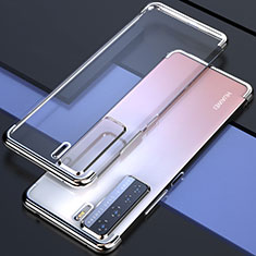 Silikon Schutzhülle Ultra Dünn Flexible Tasche Durchsichtig Transparent S04 für Huawei P40 Lite 5G Silber