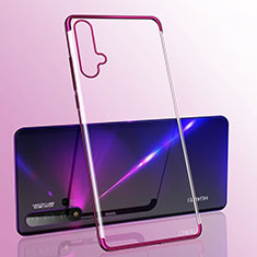 Silikon Schutzhülle Ultra Dünn Flexible Tasche Durchsichtig Transparent S05 für Huawei Nova 5 Violett