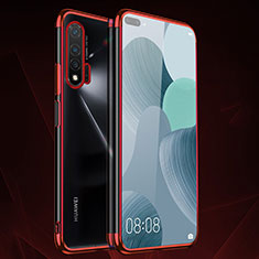 Silikon Schutzhülle Ultra Dünn Flexible Tasche Durchsichtig Transparent S05 für Huawei Nova 6 5G Rot