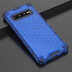 Silikon Schutzhülle Ultra Dünn Flexible Tasche Durchsichtig Transparent S05 für Samsung Galaxy S10 5G Blau