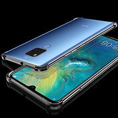 Silikon Schutzhülle Ultra Dünn Flexible Tasche Durchsichtig Transparent S07 für Huawei Mate 20 X 5G Schwarz