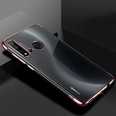 Silikon Schutzhülle Ultra Dünn Flexible Tasche Durchsichtig Transparent S07 für Huawei P20 Lite (2019) Rosegold