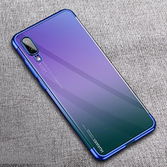 Silikon Schutzhülle Ultra Dünn Flexible Tasche Durchsichtig Transparent S08 für Huawei P20 Blau
