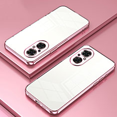 Silikon Schutzhülle Ultra Dünn Flexible Tasche Durchsichtig Transparent SY1 für Huawei Honor 50 SE 5G Rosegold