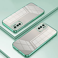 Silikon Schutzhülle Ultra Dünn Flexible Tasche Durchsichtig Transparent SY1 für Huawei Honor V30 5G Grün
