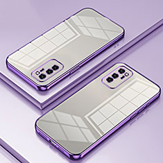 Silikon Schutzhülle Ultra Dünn Flexible Tasche Durchsichtig Transparent SY1 für Huawei Honor V30 5G Violett