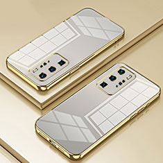 Silikon Schutzhülle Ultra Dünn Flexible Tasche Durchsichtig Transparent SY1 für Huawei P40 Pro Gold